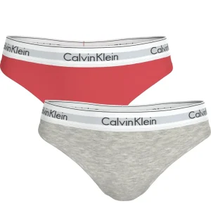 Thong 2pk Punch Pink & Grey Heather
