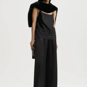 Louis Wide-leg Trousers Black
