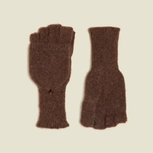 Holzweiler Brea Fingerless Gloves Dk. Brown