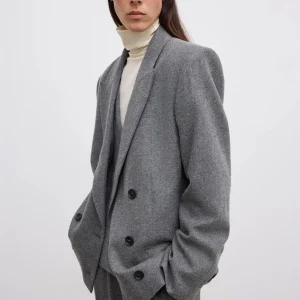 Flannel Blazer Light Grey Melange