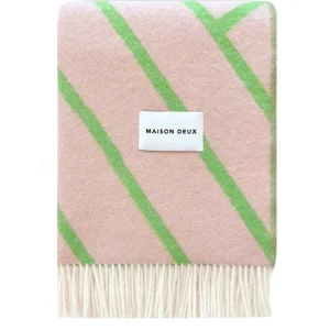 Lines Blanket Pink Apple