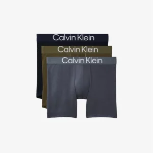 3pk Calvin Klein Boxer Briefs Turbulence/ Olive/ Dark Sapphir