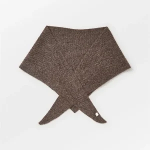 Alpaca Wool Triangle Scarf Hot Fudge Brown