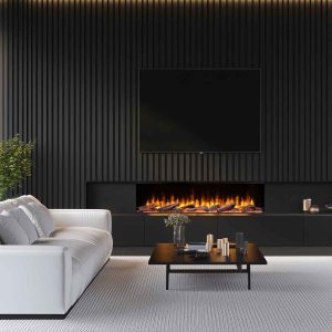 Dimplex Ignite Ultra 74", Optiflame, LED, 1000/2000W, 1-2-3 sidig, for innbygging