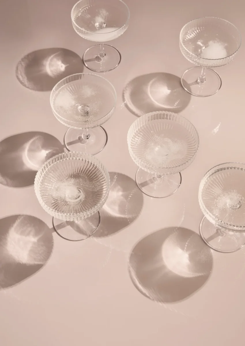 Ripple Champagne Saucers Clear | 2-Pakning - Image 4