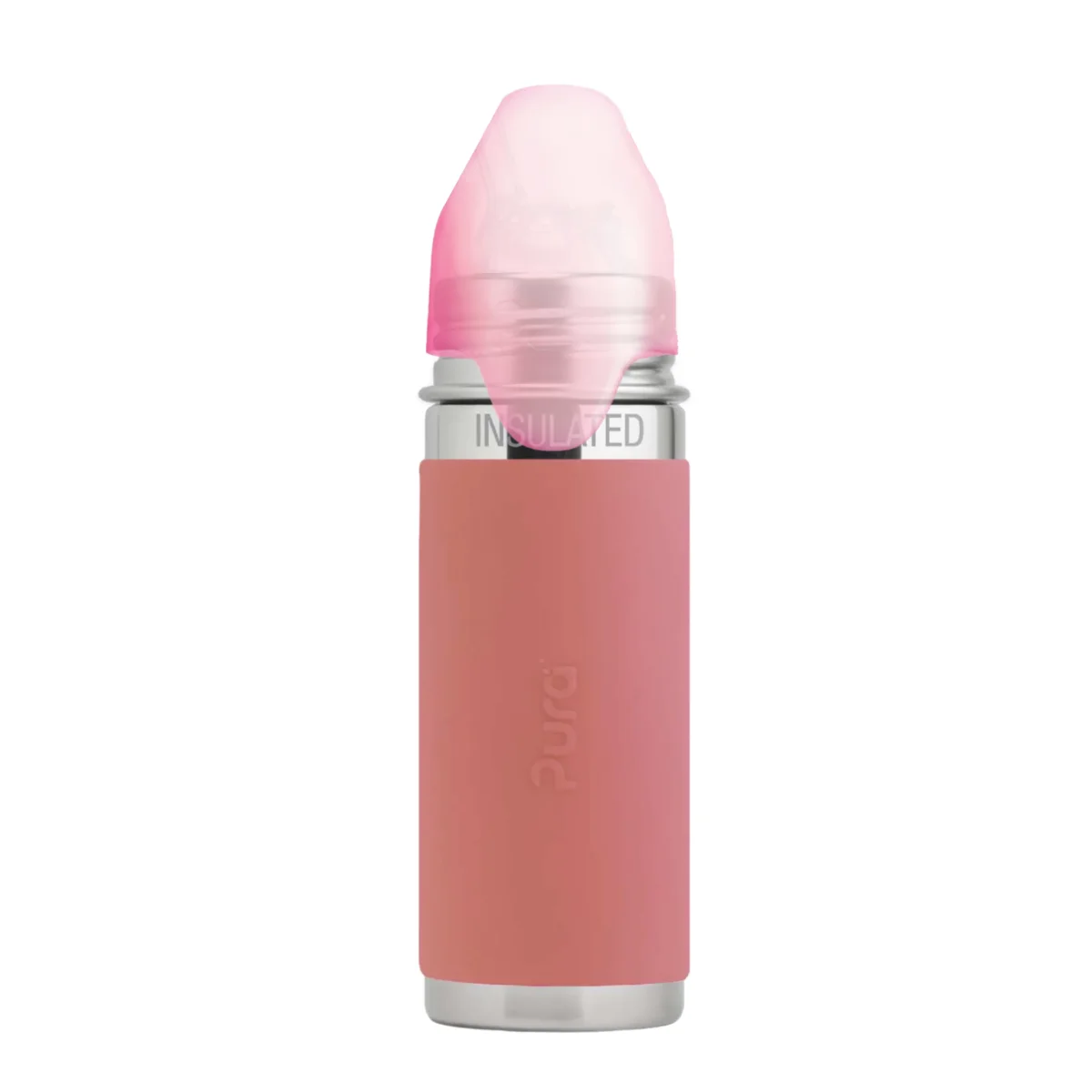 Pura Kiki Isolert Sugerørflaske Kiddo 260 ml / rose - Image 3