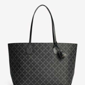 Abigail Printed Tote Bag Charcoal