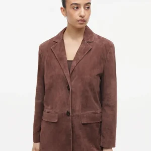 Riva Suede Blazer Marrone Blazere