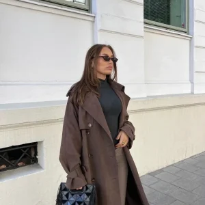 Caia Suede Coat Brown