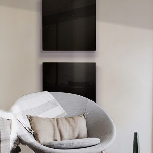 De Black Galaxy 1500W Sammensetning av 2 panelovner i Granitt
